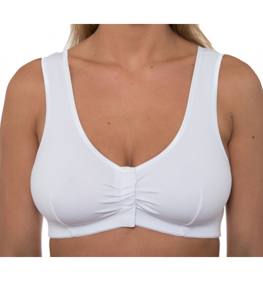 Sa front fastening bra, white, Miss Mary Of Sweden