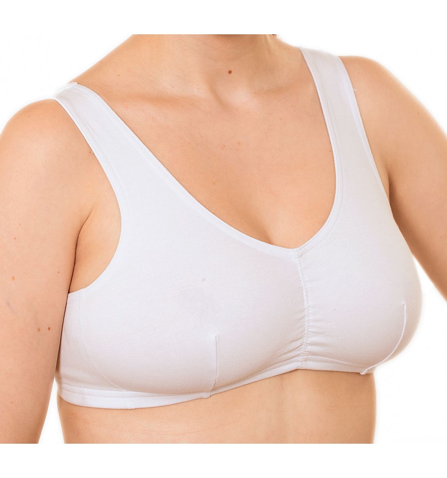 Front Fastening Bra Cotton Rich Ladies Non Wired Non Padded Soft Stretch Uk  Size