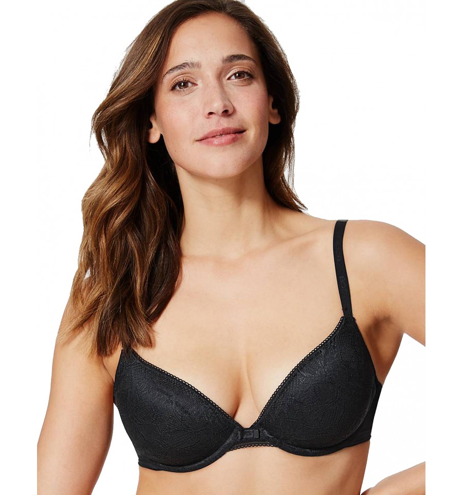 ex M&S PERFECT FIT UNDERWIRED PLUNGE PUSH UP Bra With MEMORY FOAM