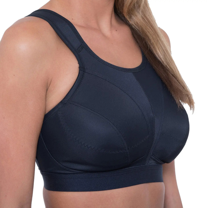 High-Impact Wire-Free Sports Bra – Classic Black - Orchid Fashion Boutique