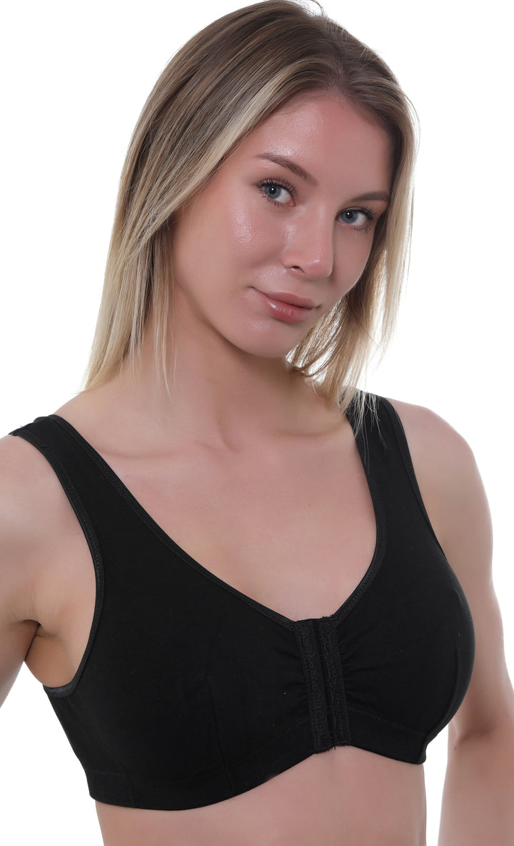 Front fastening bra