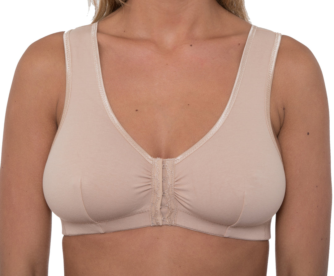 Nude front fastening bras 