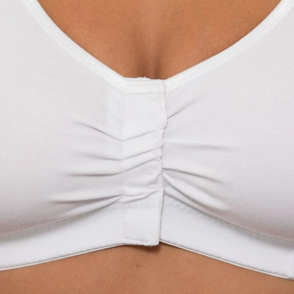 Gemm Velcro Front Fastening Cotton Bra White - Orchid Fashion Boutique