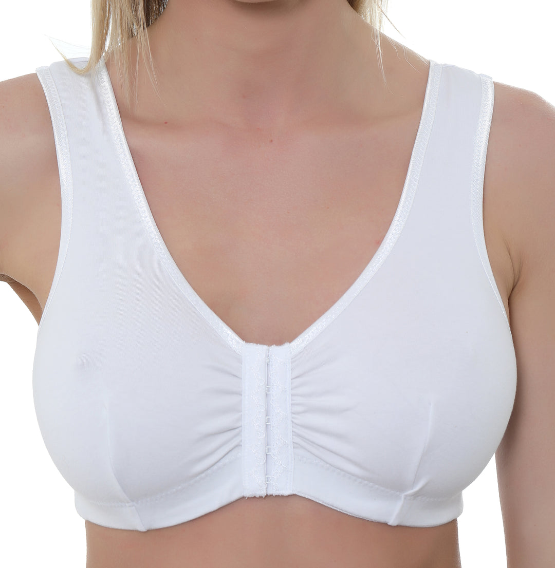 Gemm Front Fastening Bra White