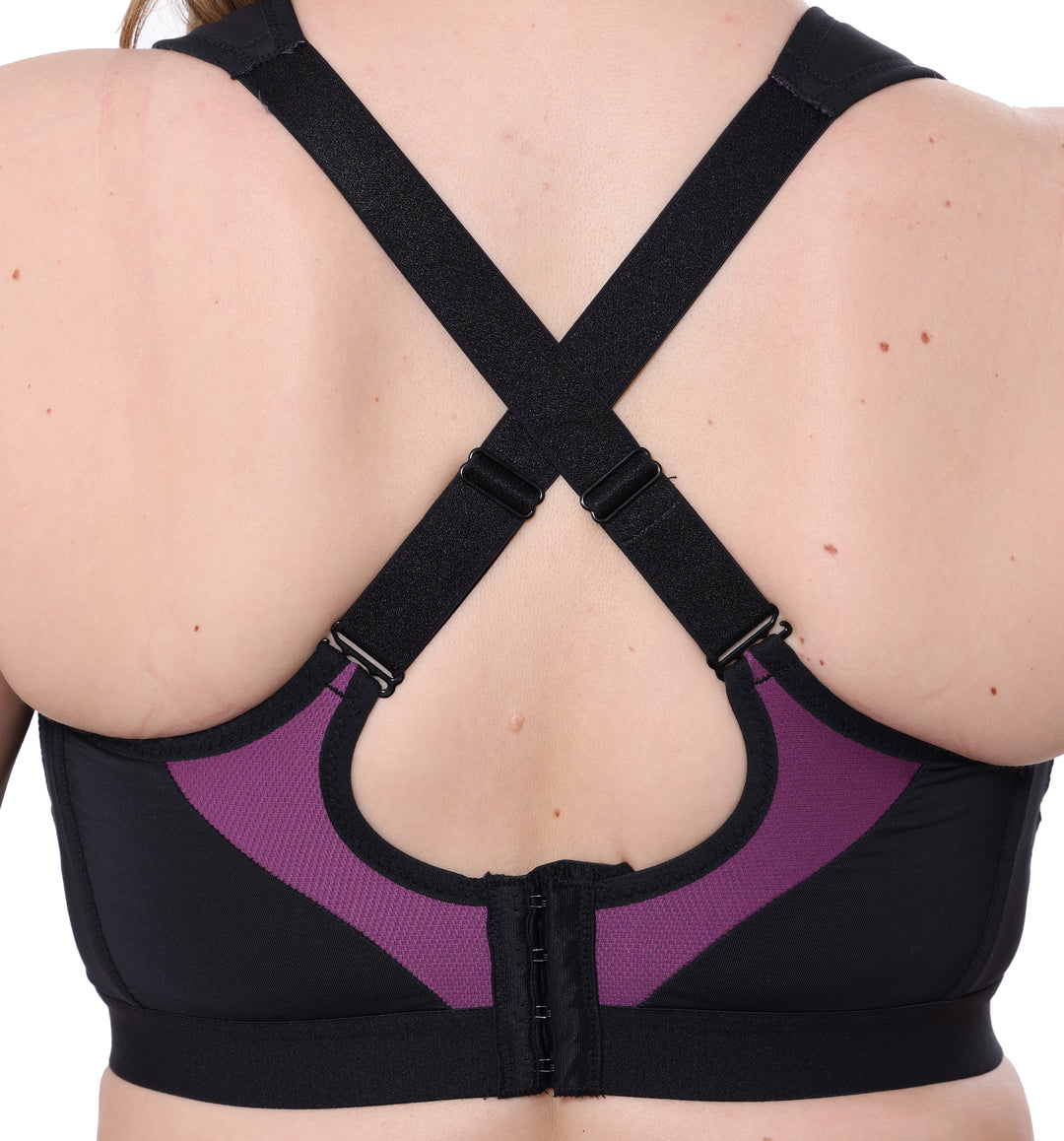 Gemm High Impact Sports Bra Black Purple