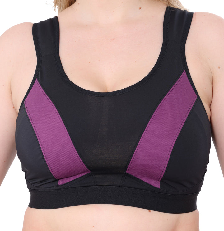 Gemm High Impact Sports Bra Black Purple