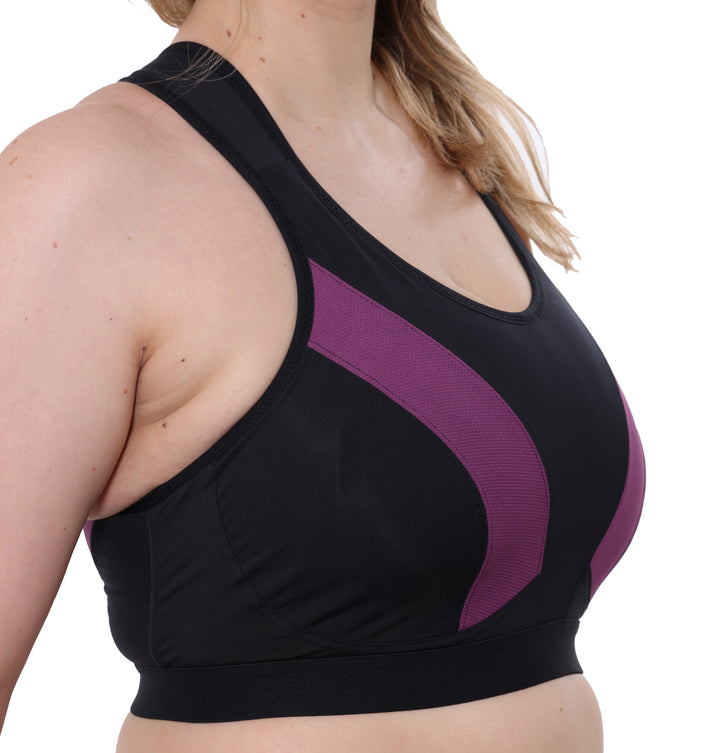 Gemm High Impact Sports Bra Black Purple