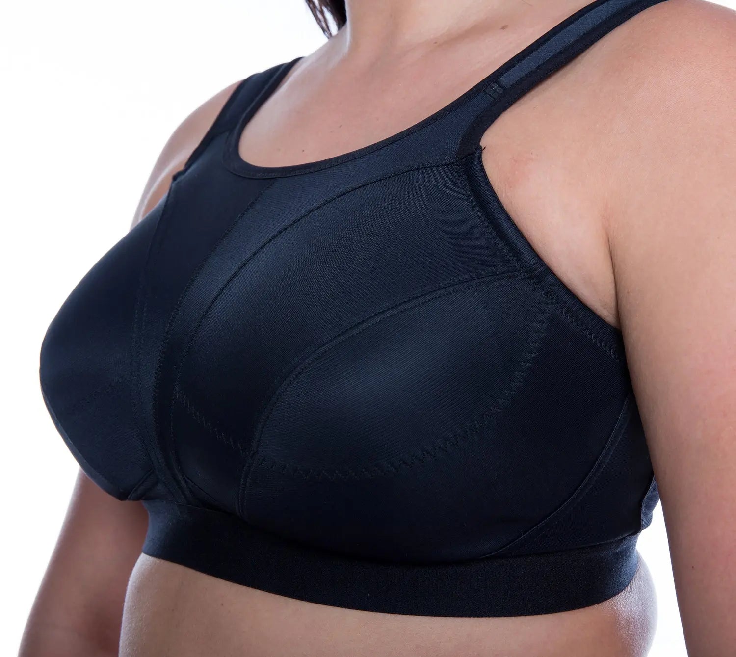 High Impact Sports Bra - Black Sports Bra - Supportive Activewear